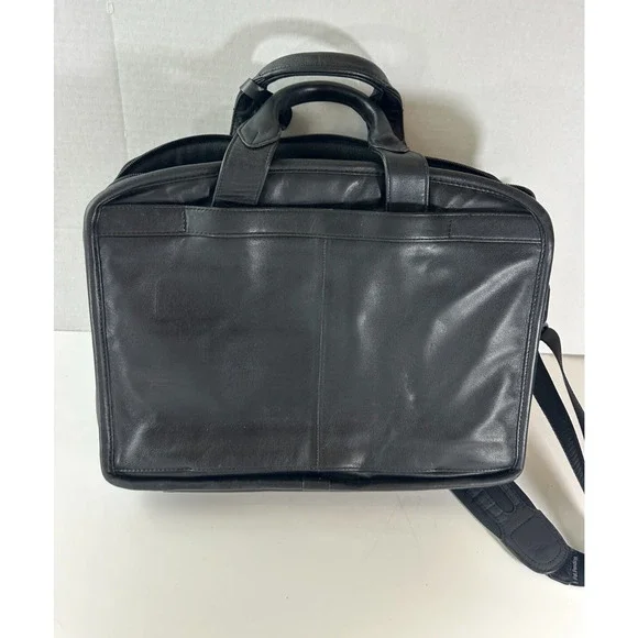 Tumi T-Pass Organizer Brief Soft Napa Leather Laptop Expandable Bag PERSONALIZED - Picture 15 of 16